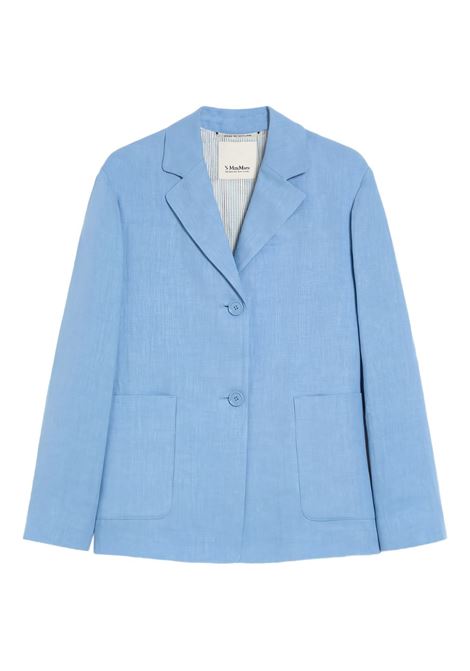 Giacca monopetto in lino olivia in celeste S Maxmara - donna 'S MAXMARA | 2519041023600003